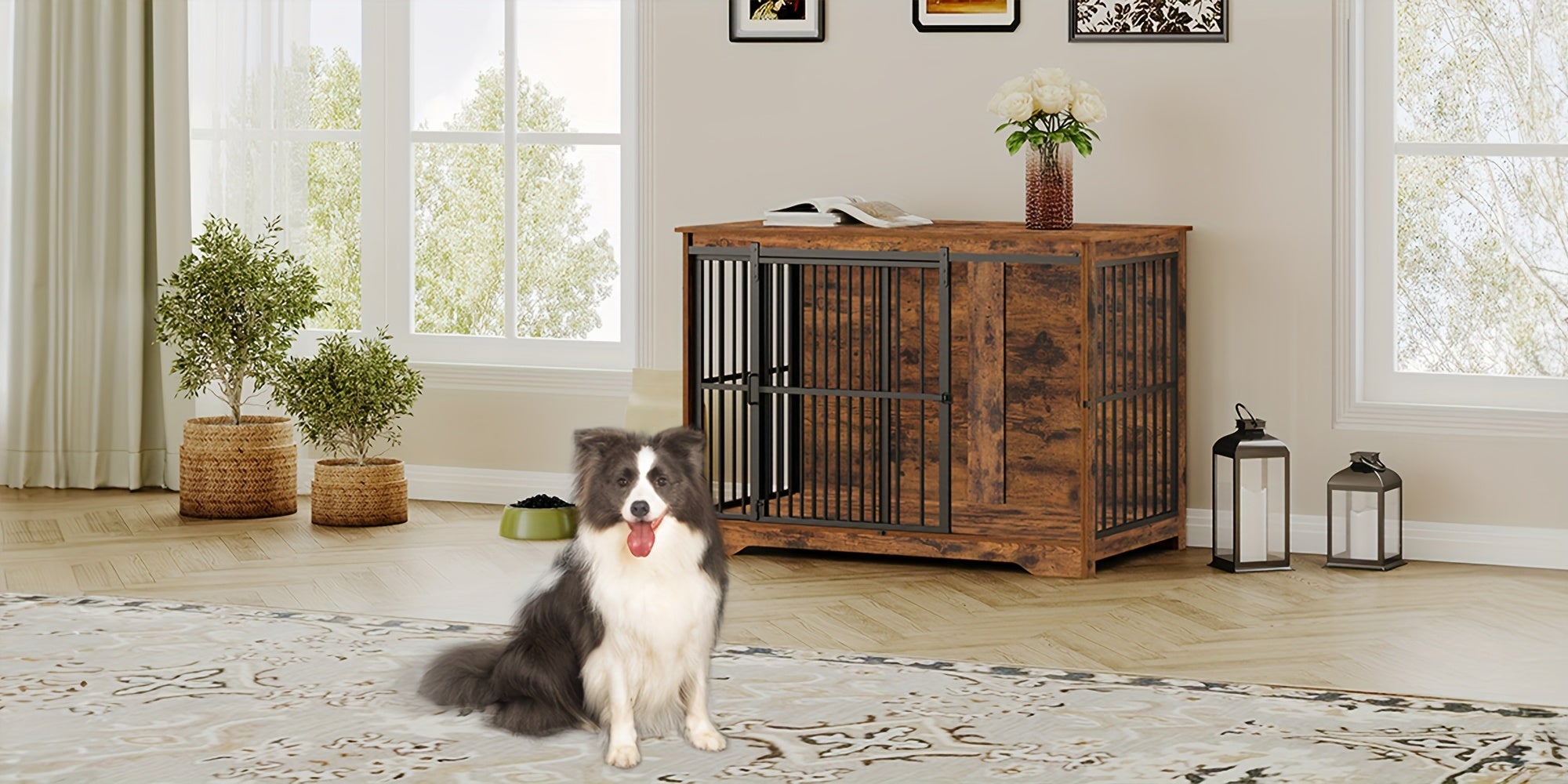 Hundebox, 110 cm für Haustiere und Zuhause – Detailansicht 11