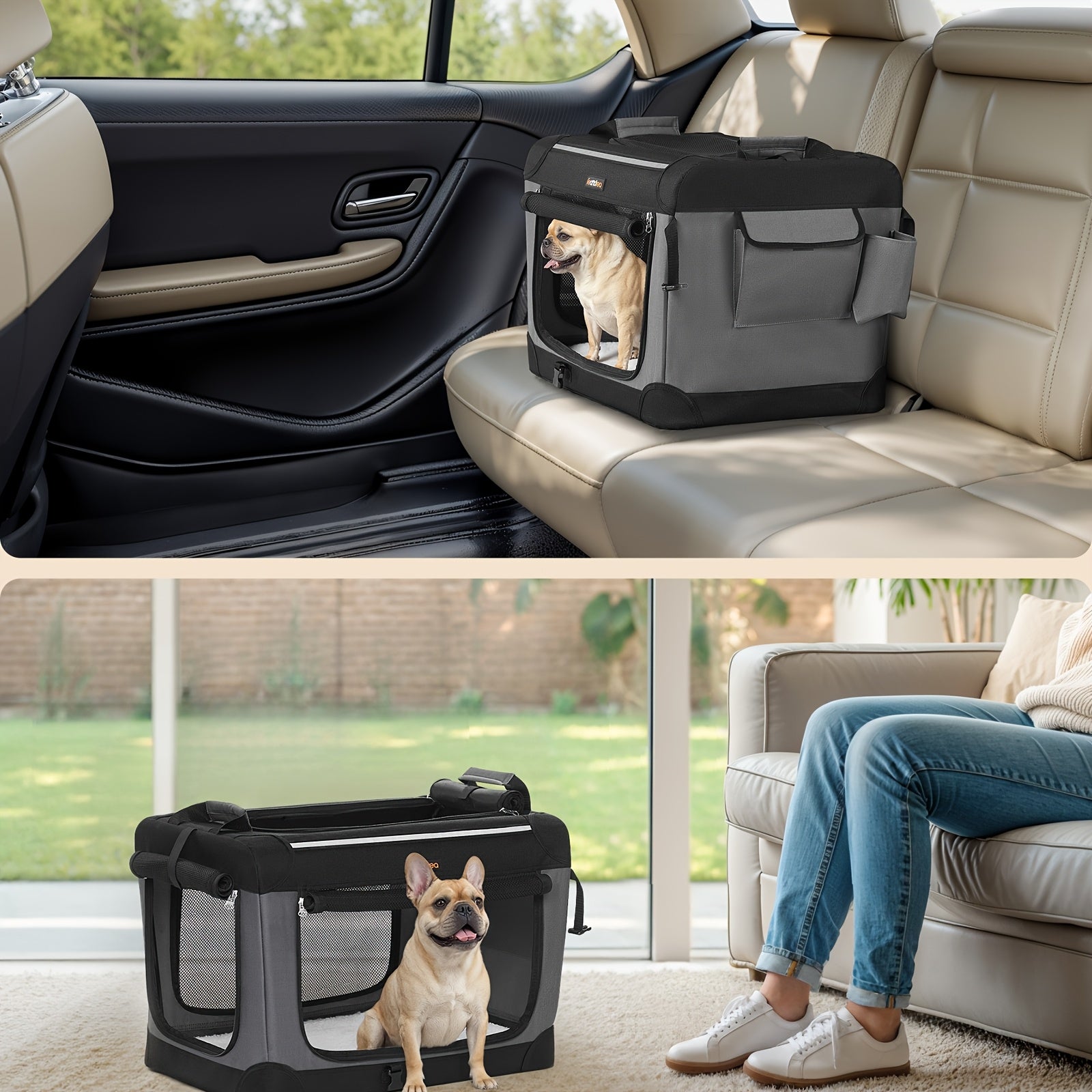 Hundebox, 60 cm für Haustiere und Zuhause – Detailansicht 5