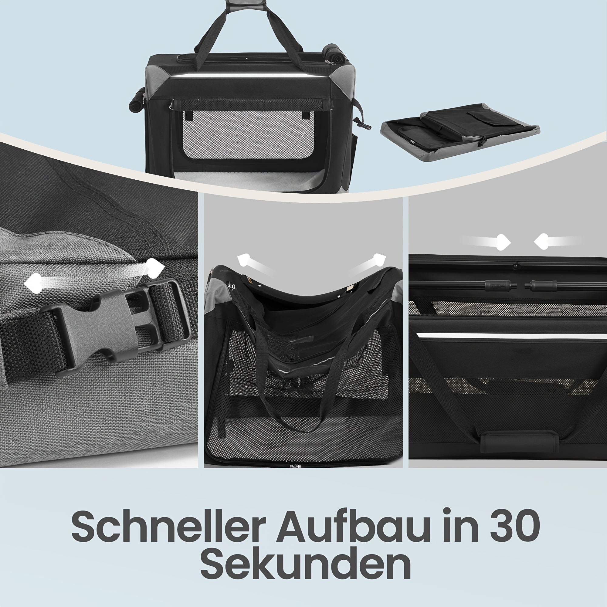 Hundebox, faltbar für Camping und Reisen – Detailansicht 9