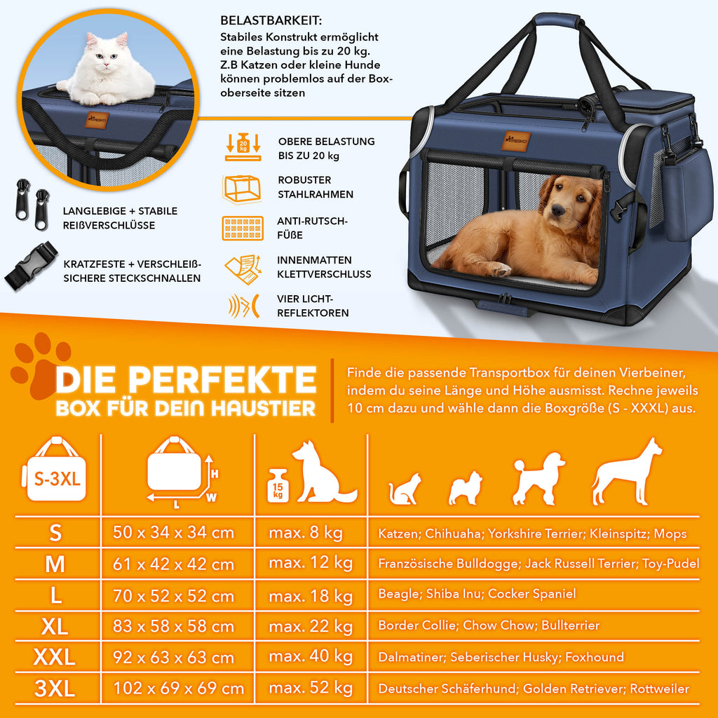 Hundebox, faltbar für Fahrzeug und unterwegs – Detailansicht 40