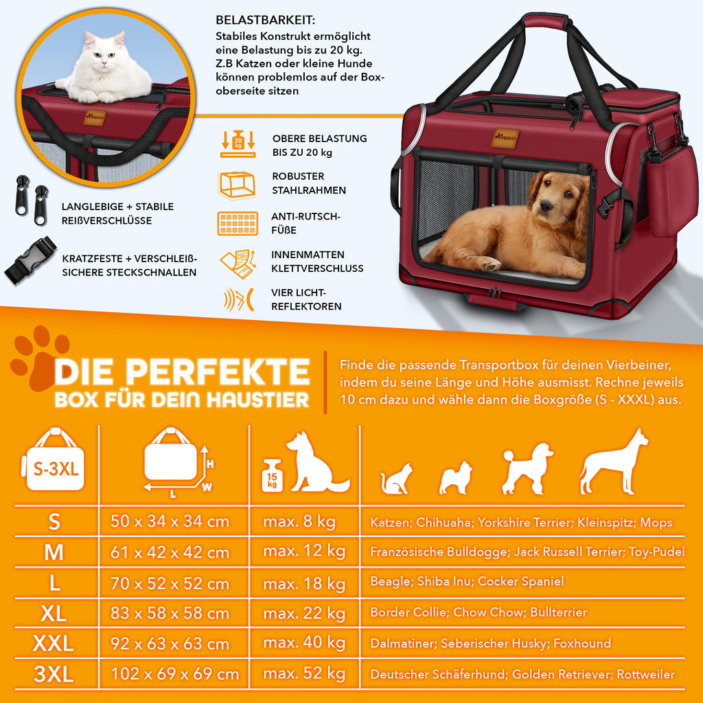 Hundebox, faltbar für Fahrzeug und unterwegs – Detailansicht 49
