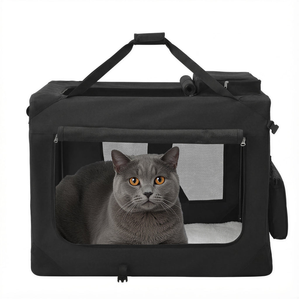 Hundebox, schwarz für Camping und Reisen – Detailansicht 7