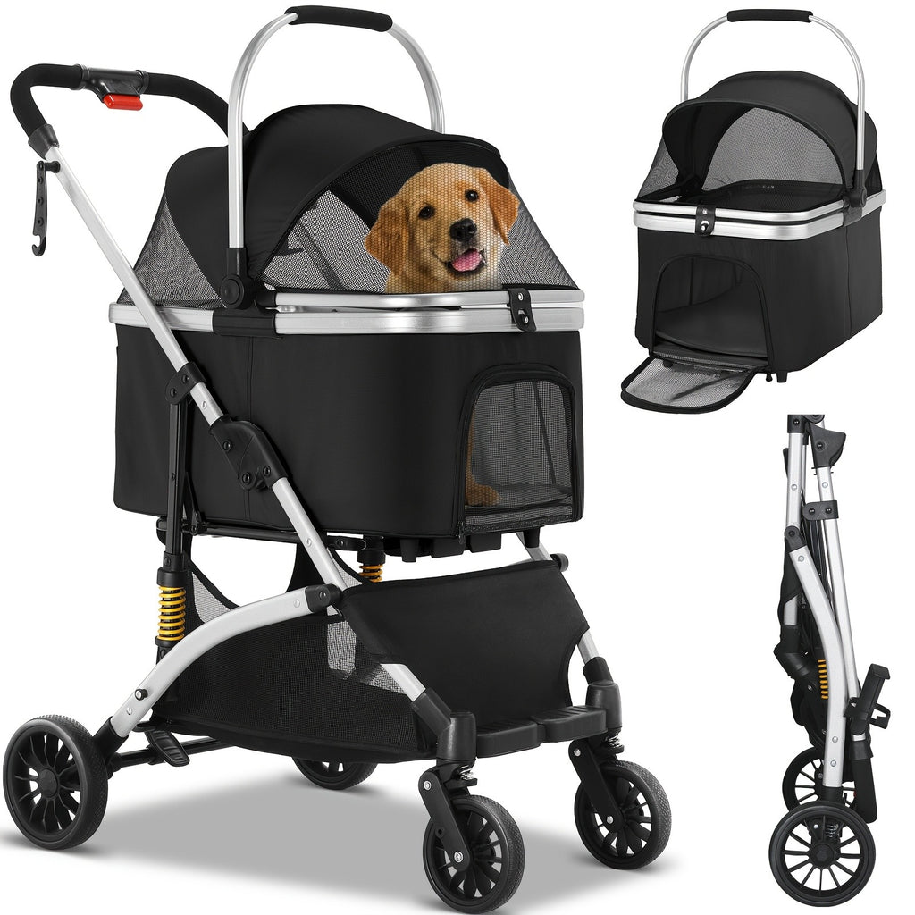 Hundekinderwagen, 360° drehbar für Camping und Reisen – Detailansicht 17