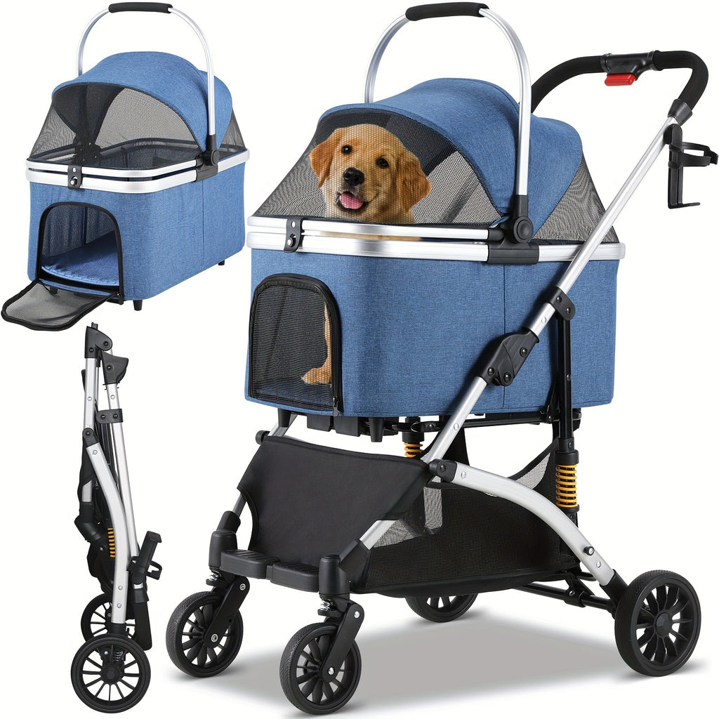 Hundekinderwagen, 360° drehbar für Camping und Reisen – Detailansicht 18