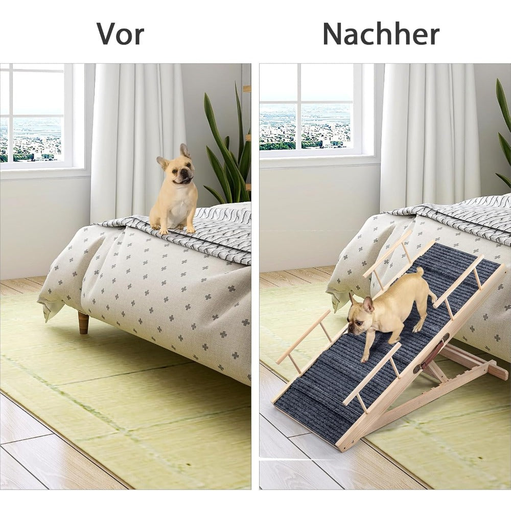 Hunderampe Klappbare Hunderampe aus Holz, 60cm für Haustiere – Detailansicht 5