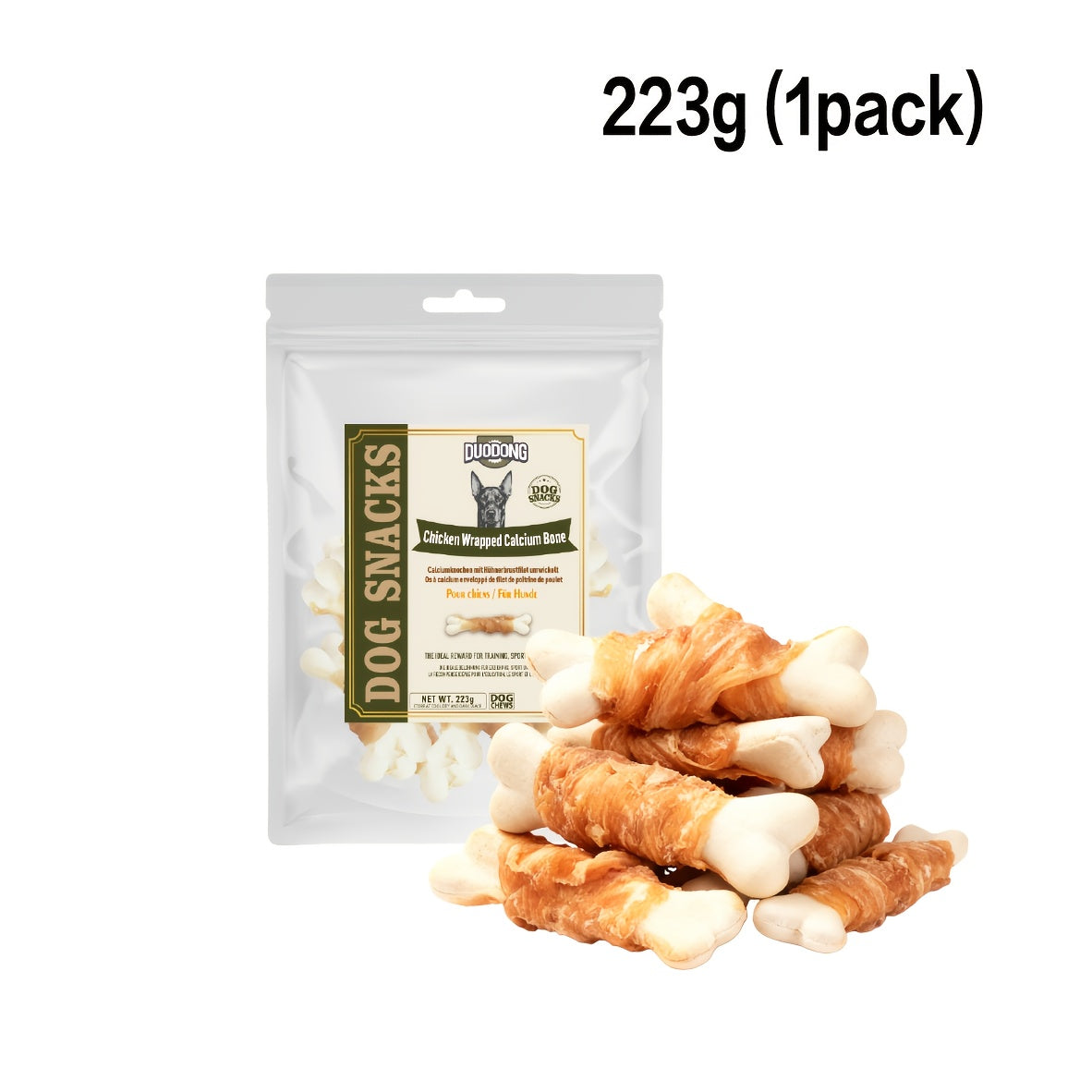 Hundesnack, 446g (2*223g Packungen) für Haustiere und Tierbedarf – Detailansicht 8