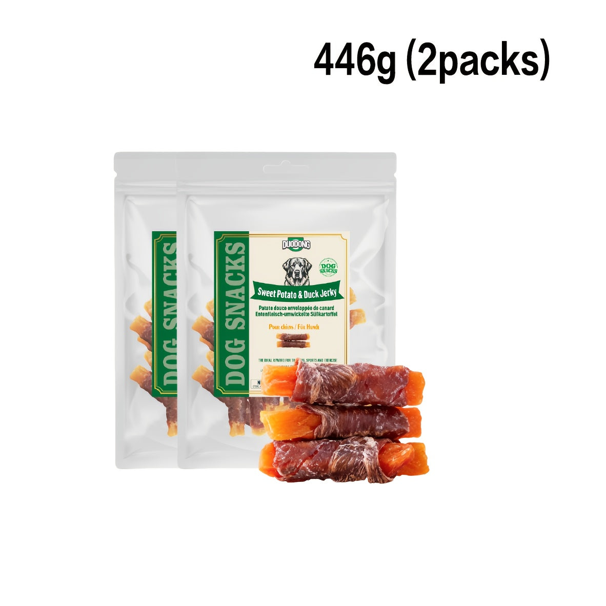 Hundesnack, 892g (4 x 223g Packungen) für Haustiere – Detailansicht 2
