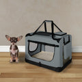 Hundetransportbox, dunkelgrau für Haustiere und Zuhause – Detailansicht 3