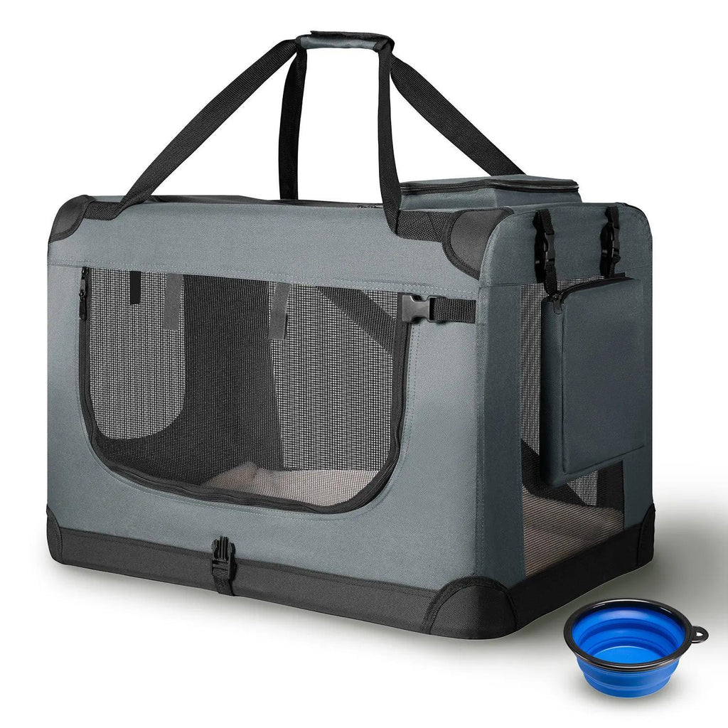 Hundetransportbox, dunkelgrau für Haustiere und Zuhause – Detailansicht 8
