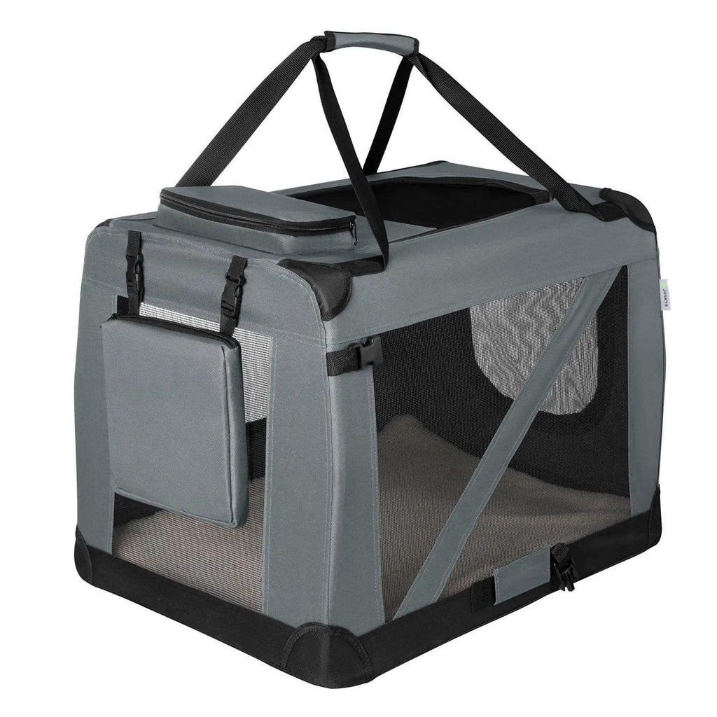 Hundetransportbox, dunkelgrau für Haustiere und Zuhause – Detailansicht 13