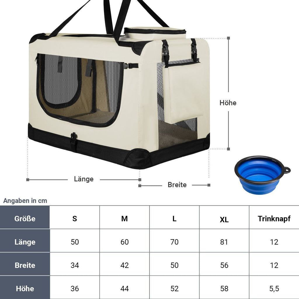 Hundetransportbox, dunkelgrau für Haustiere und Zuhause – Detailansicht 17