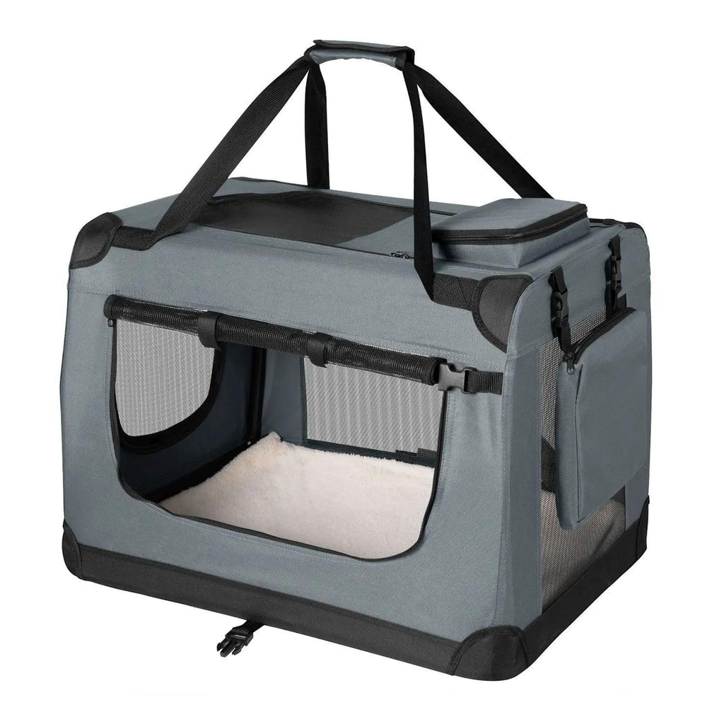 Hundetransportbox, dunkelgrau für Haustiere und Zuhause – Detailansicht 21