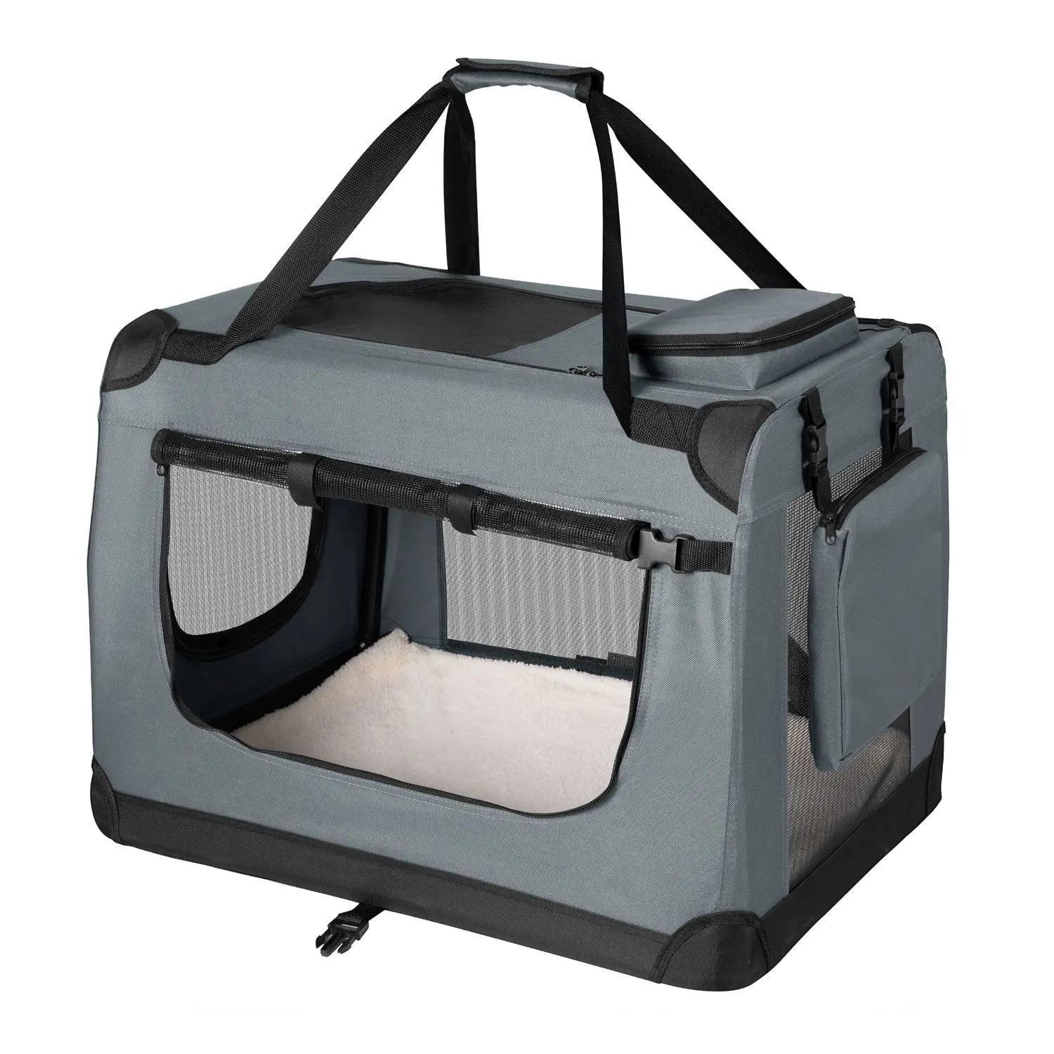Hundetransportbox, dunkelgrau für Haustiere und Zuhause – Detailansicht 21
