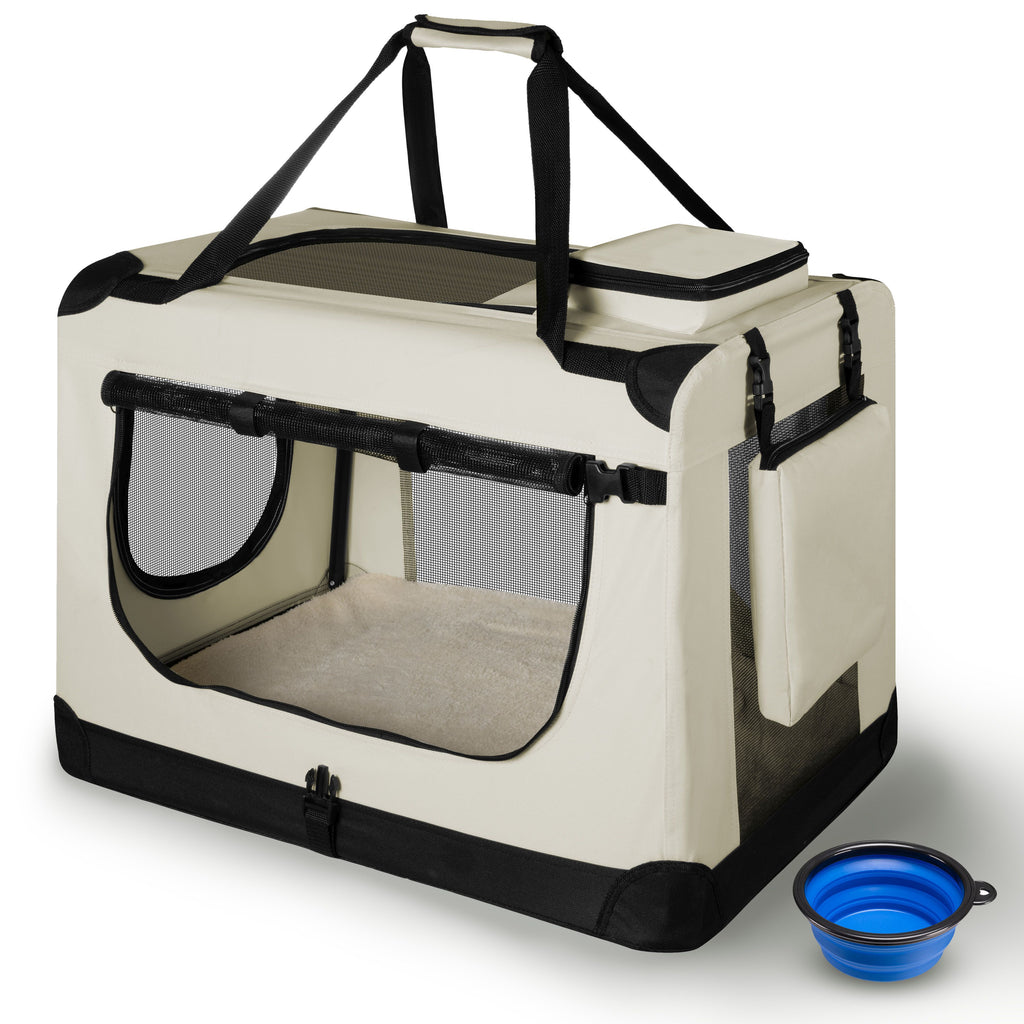 Hundetransportbox, dunkelgrau für Haustiere und Zuhause – Detailansicht 24