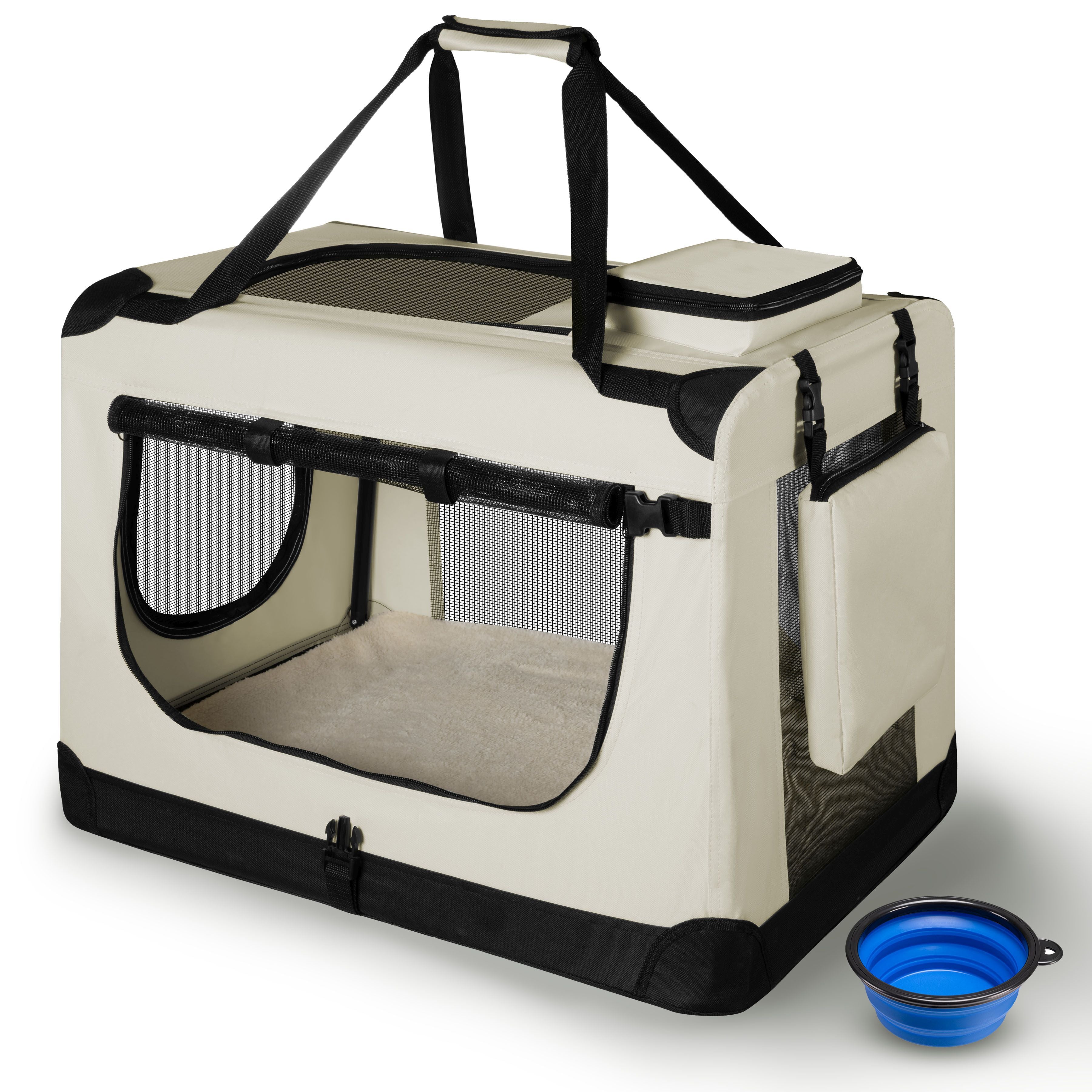 Hundetransportbox, dunkelgrau für Haustiere und Zuhause – Detailansicht 24