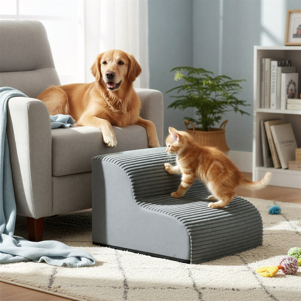 Hundetreppe/Haustiertreppe/Sofabett-Ramp, 3 Stufen für Schlafzimmer – Hauptansicht