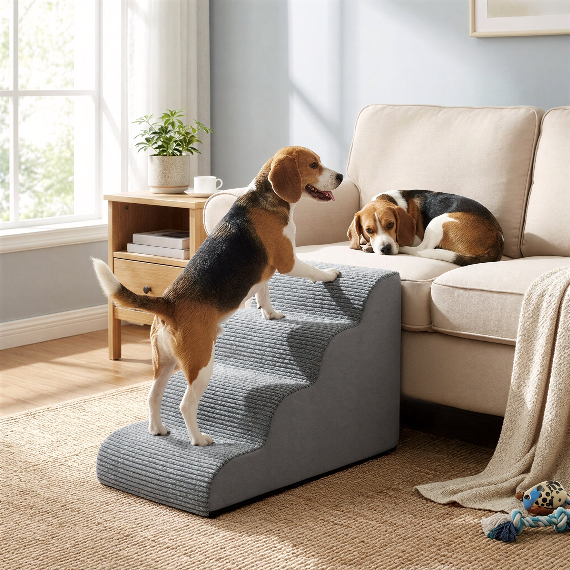 Hundetreppe/Haustiertreppe/Sofabett-Ramp, 3 Stufen für Schlafzimmer – Detailansicht 13