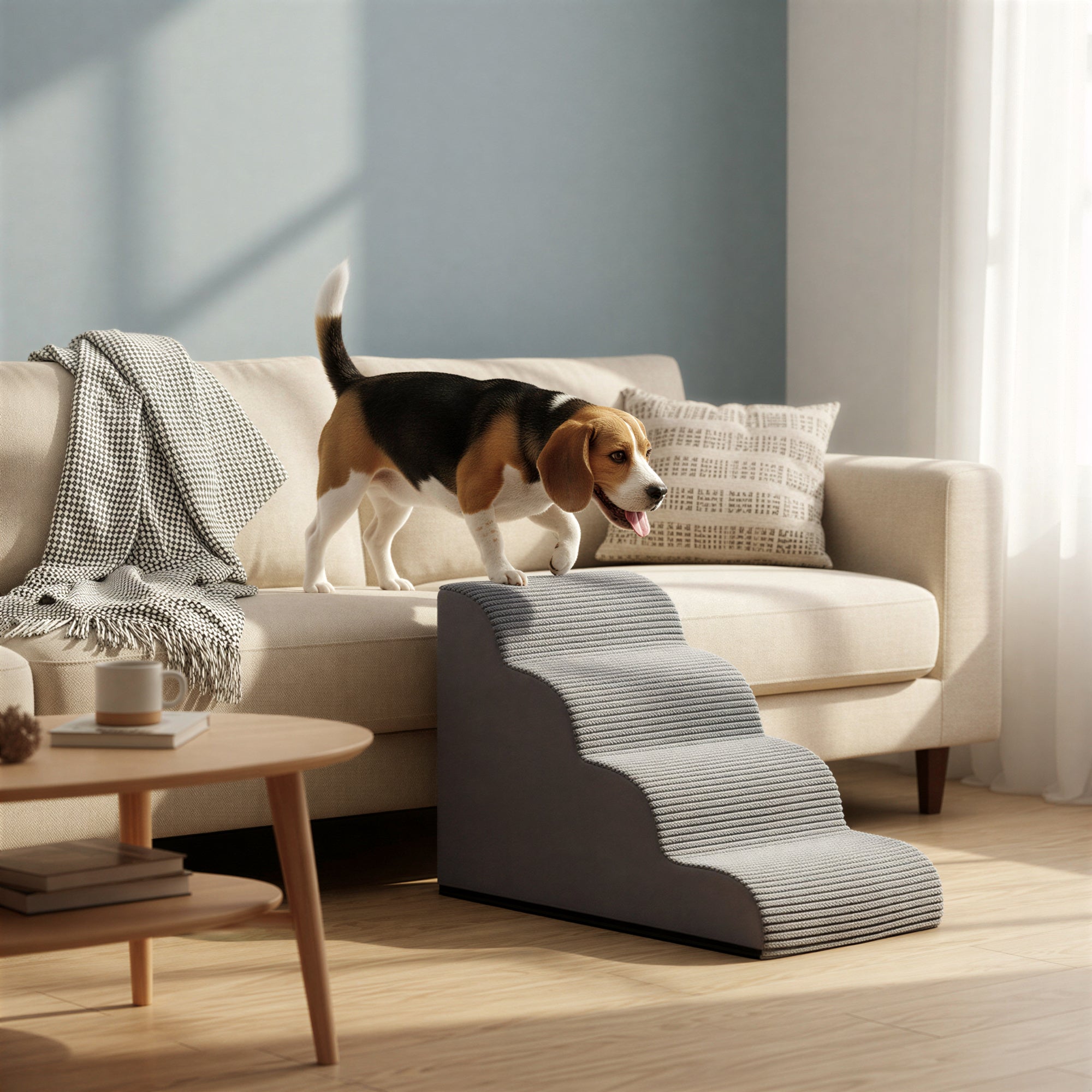 Hundetreppe/Haustiertreppe/Sofabett-Ramp, 3 Stufen für Schlafzimmer – Detailansicht 14