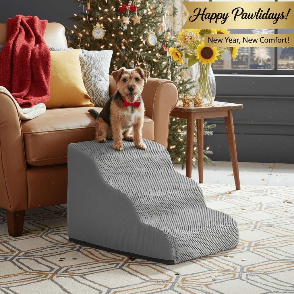 Hundetreppe/Haustiertreppe/Sofabett-Ramp, 4 Stufen für Bett und Schlafzimmer – Detailansicht 9