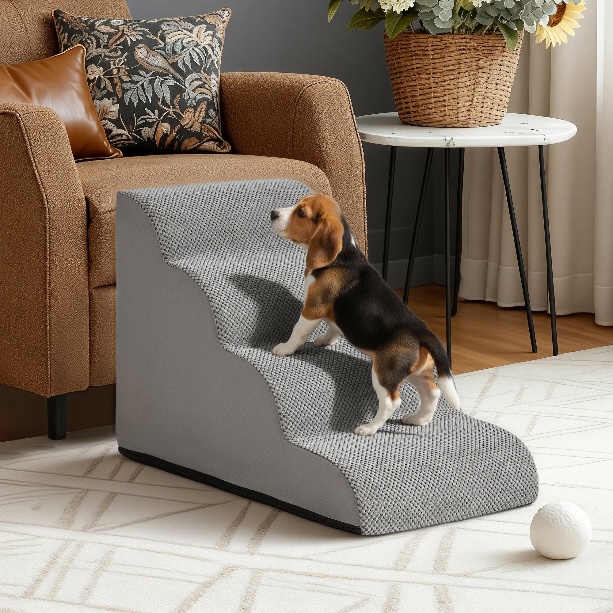 Hundetreppe/Haustiertreppe/Sofabett-Ramp, 4 Stufen für Bett und Schlafzimmer – Detailansicht 25