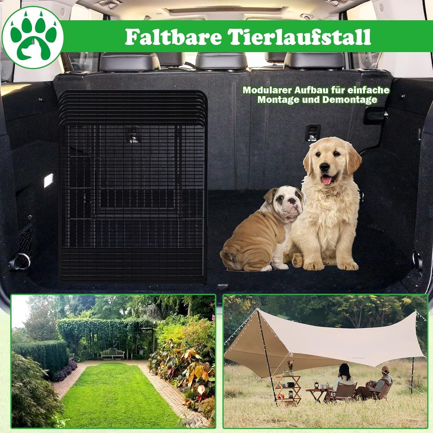 Hundezwinger & -ausläufe, 6 Stück für Garten und Terrasse – Detailansicht 5