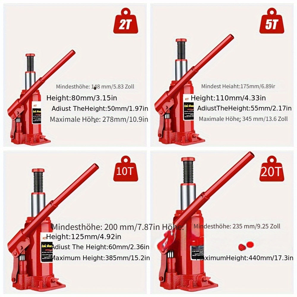 Hydraulischer Flaschenwagenheber, 5T für Fahrzeugwartung und Fahrzeug – Detailansicht 4