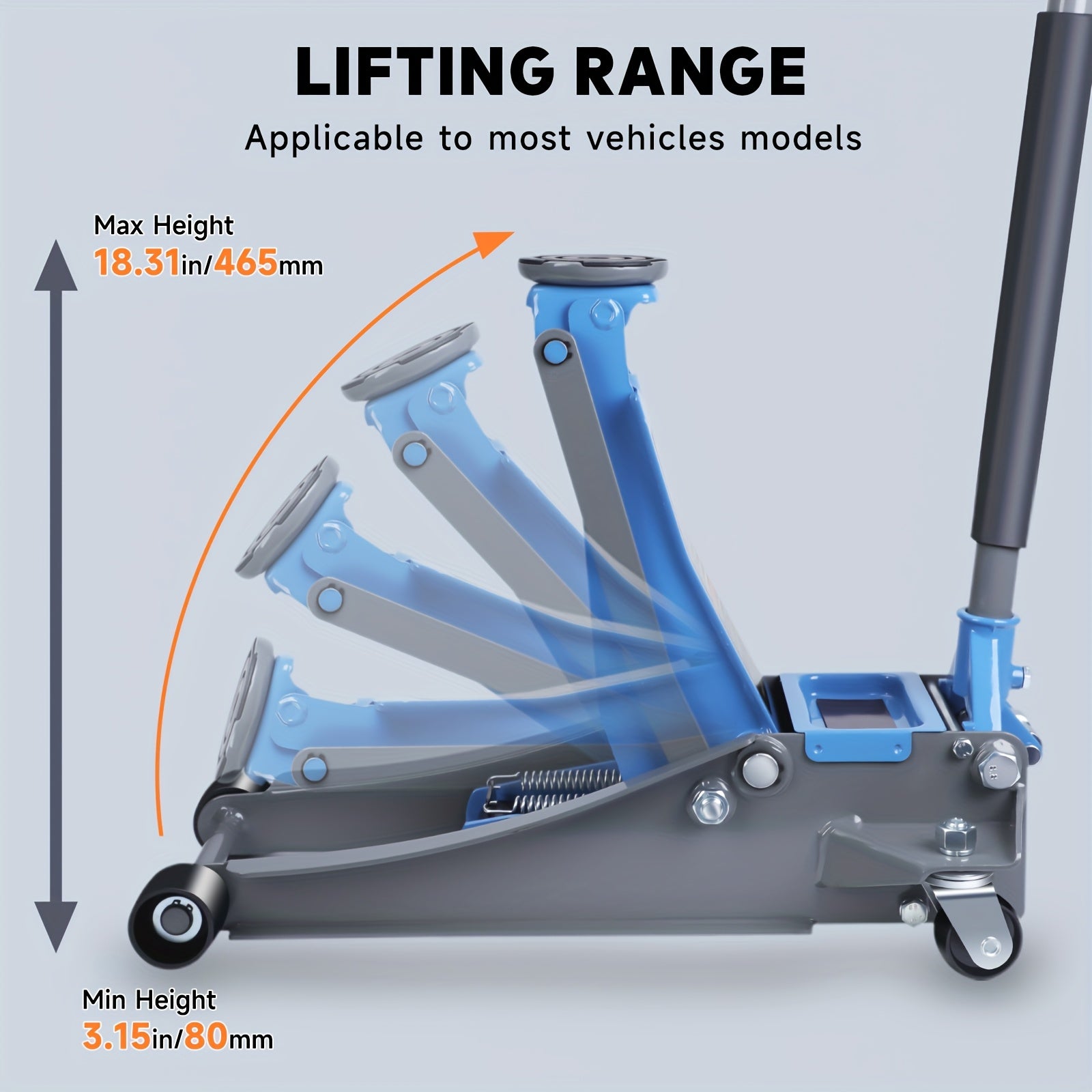 Hydraulischer Rangierwagenheber, 360° drehbar für Garage und Fahrzeugwartung – Detailansicht 9