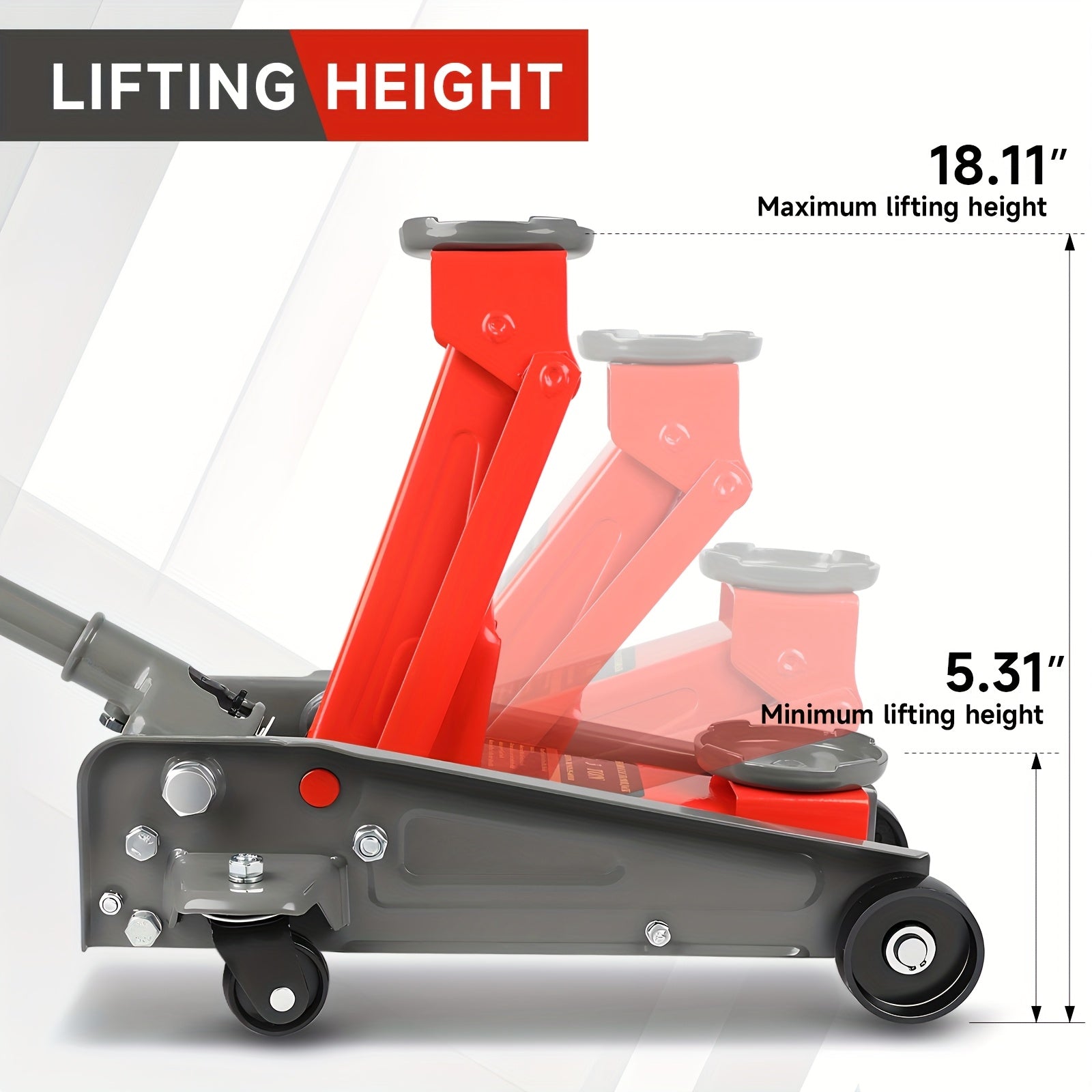 Hydraulischer Rangierwagenheber, 360° drehbar für Garage und Fahrzeugwartung – Detailansicht 10