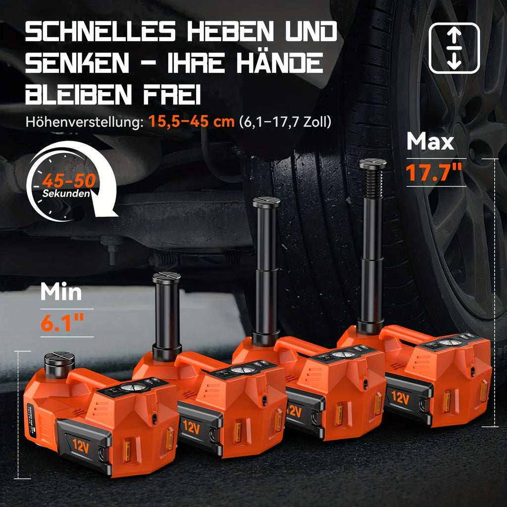 Hydraulischer Rangierwagenheber, LED-Beleuchtung für Auto und Fahrrad – Detailansicht 2