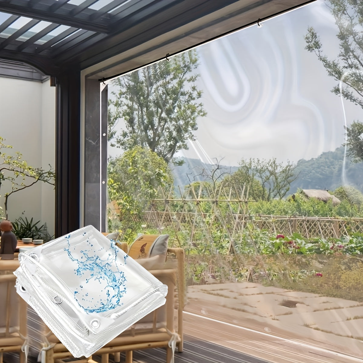 il HD Klares Wasserdichtes Abdeckblatt, Reißfest und hochfest für Garten und Terrasse – Detailansicht 3
