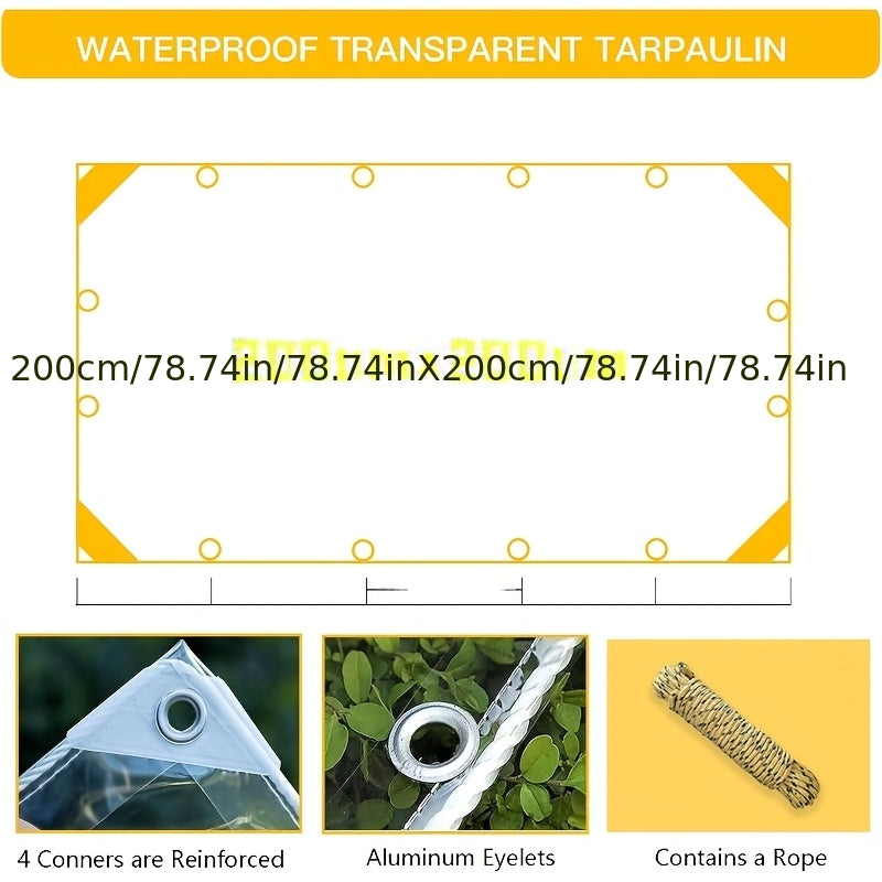 il HD Klares Wasserdichtes Abdeckblatt, Reißfest und hochfest für Garten und Terrasse – Detailansicht 6