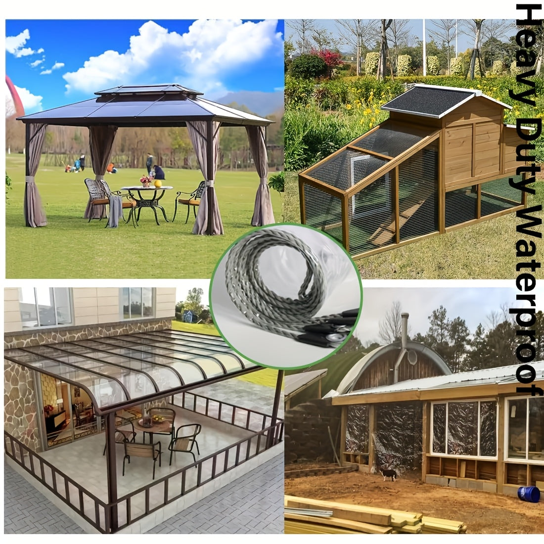 il PVC Schwerlast-Abdeckplane, wasserdicht für Alltag und Zuhause – Detailansicht 18