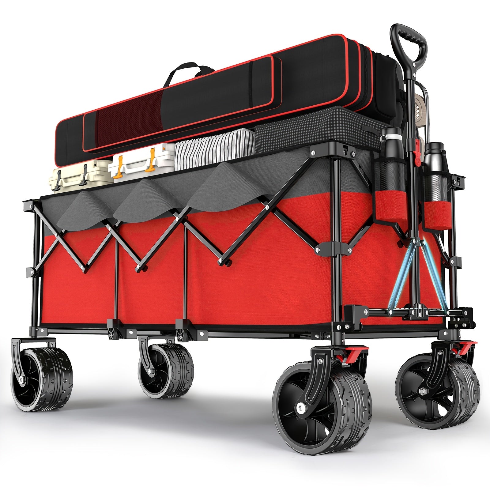 Industrietauglicher Klappwagen, 200kg für Bauarbeiten und Alltag – Detailansicht 3