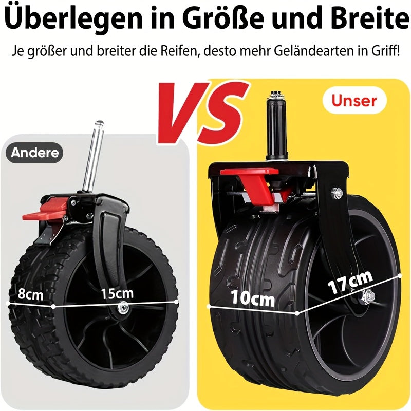 Industrietauglicher Klappwagen, 200kg für Bauarbeiten und Alltag – Detailansicht 7
