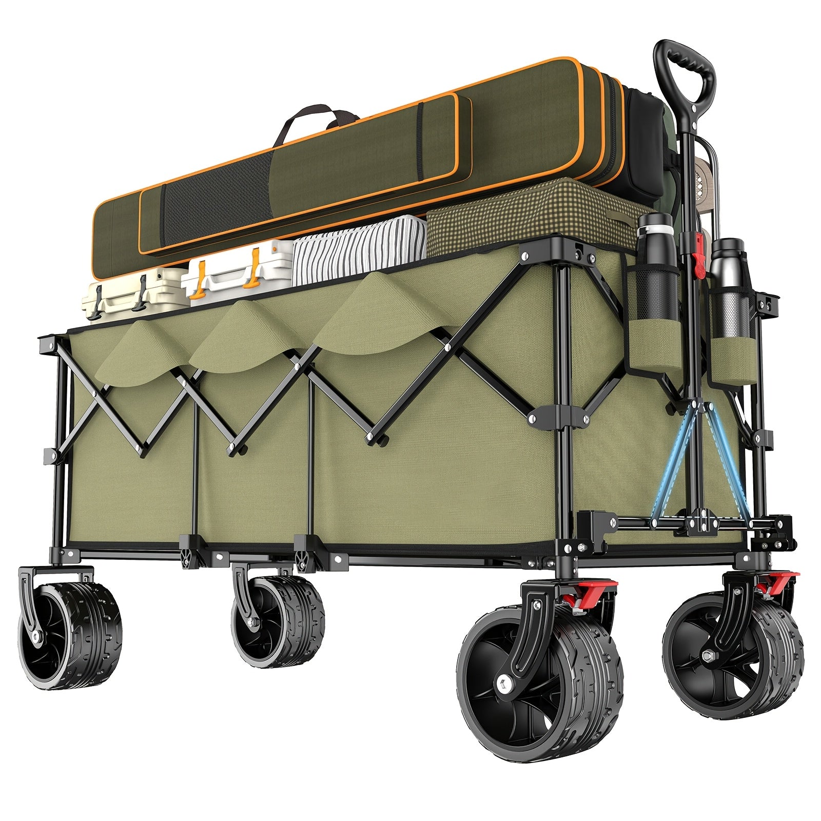 Industrietauglicher Klappwagen, 200kg für Bauarbeiten und Alltag – Detailansicht 10