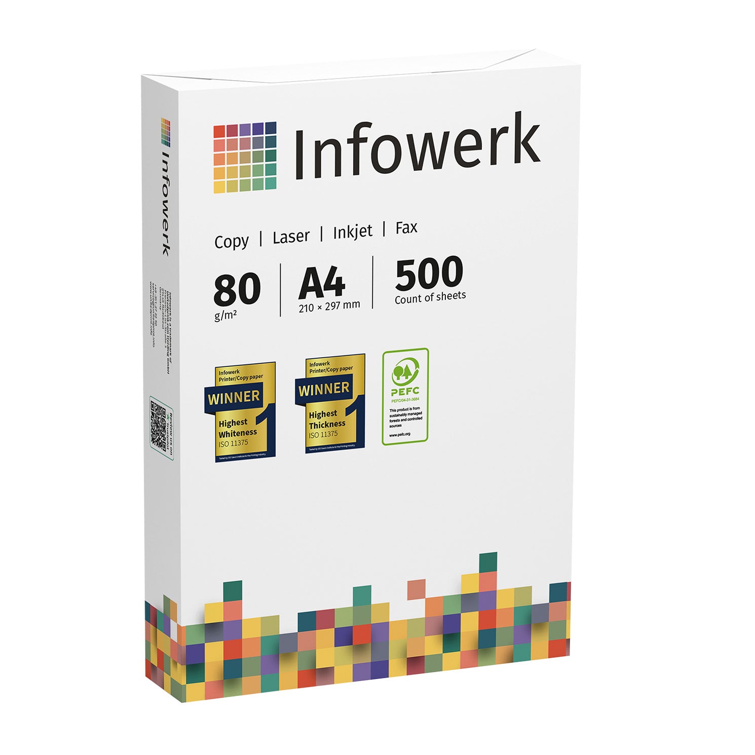 Infowerk Druckerpapier Kopierpapier, 1 x 500 für Alltag und Zuhause – Detailansicht 2