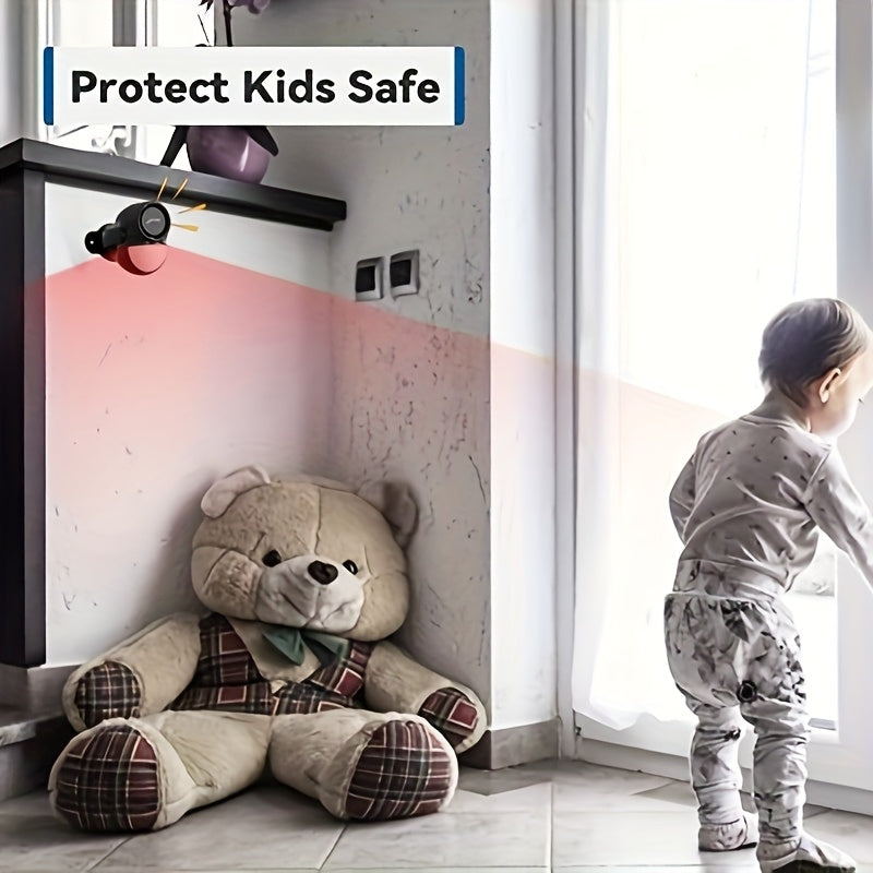 Infrarot-Bewegungsmelder-Alarm, Schwarz für Schlafzimmer und Bett – Detailansicht 5