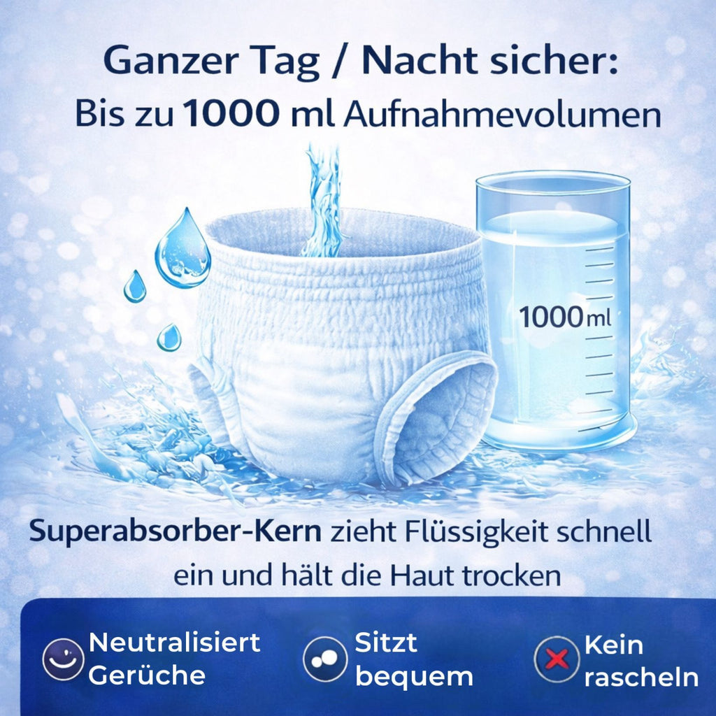 Inkontinenz-Pants, 1000 ml für Erwachsene L und XL – Detailansicht 9