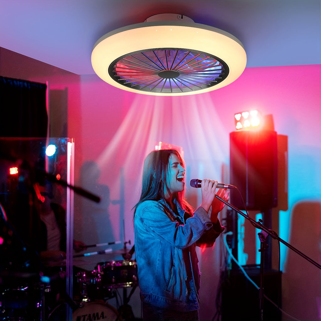 Intelligente Deckenventilator-Leuchte, 50W für Schlafzimmer und Bett – Detailansicht 7