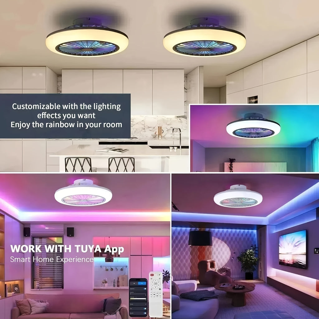 Intelligente Deckenventilator-Leuchte, 50W für Schlafzimmer und Bett – Detailansicht 9