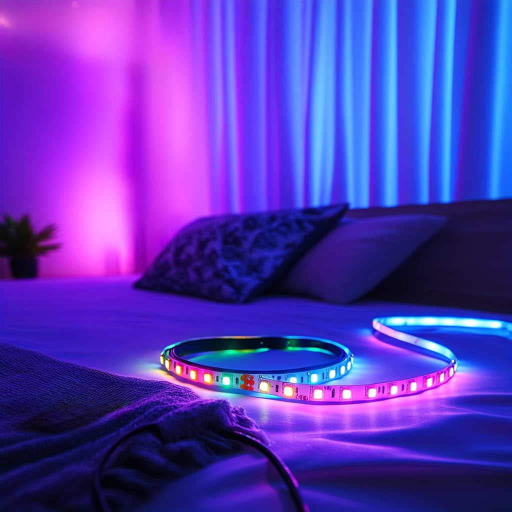 Intelligente LED-Lichtleisten, LED-Beleuchtung für Schlafzimmer und Bett – Detailansicht 17