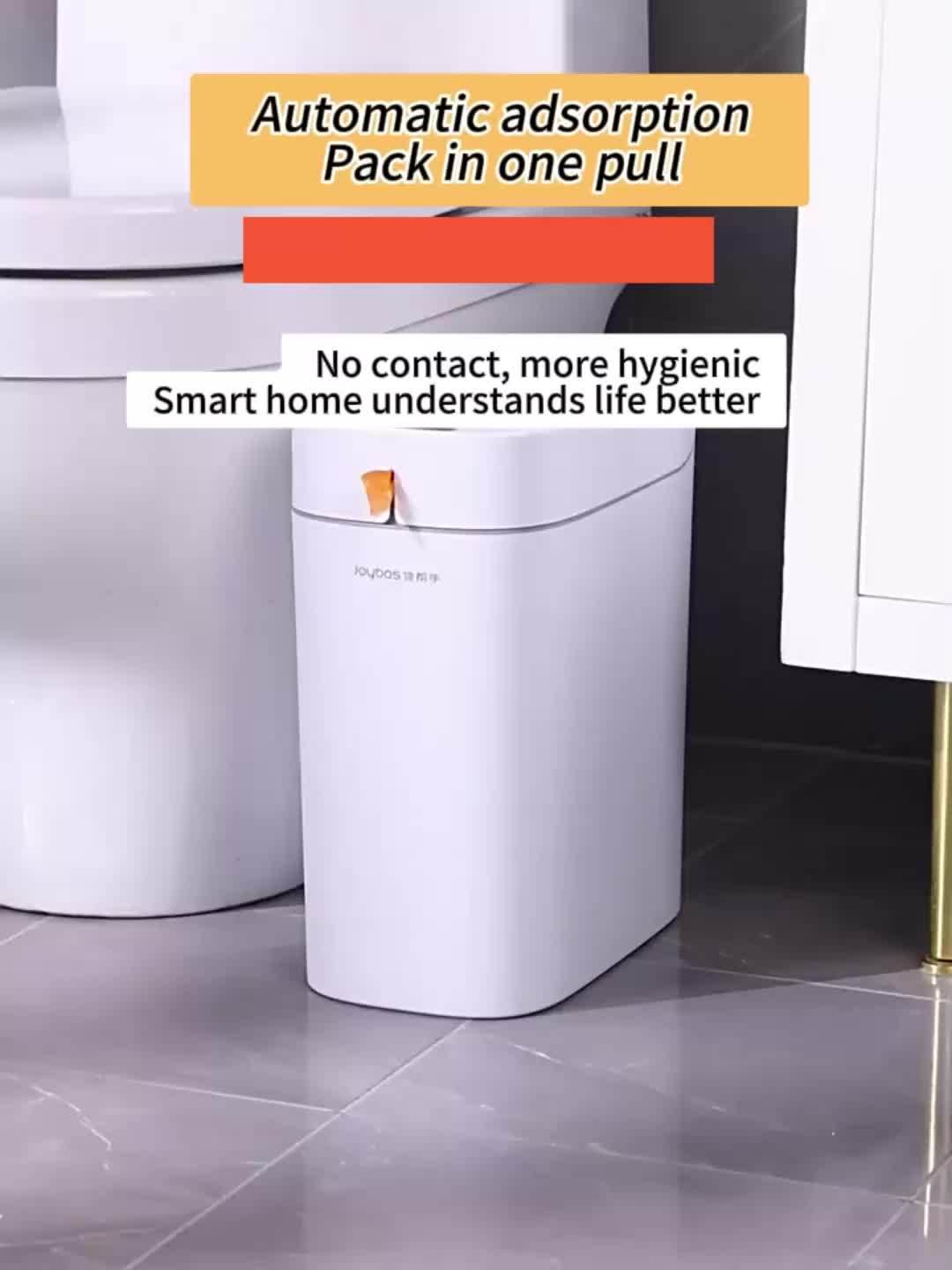Intelligenter Badezimmer-Mülleimer, 10L/Weiß für Küche und Essbereich – Detailansicht 8