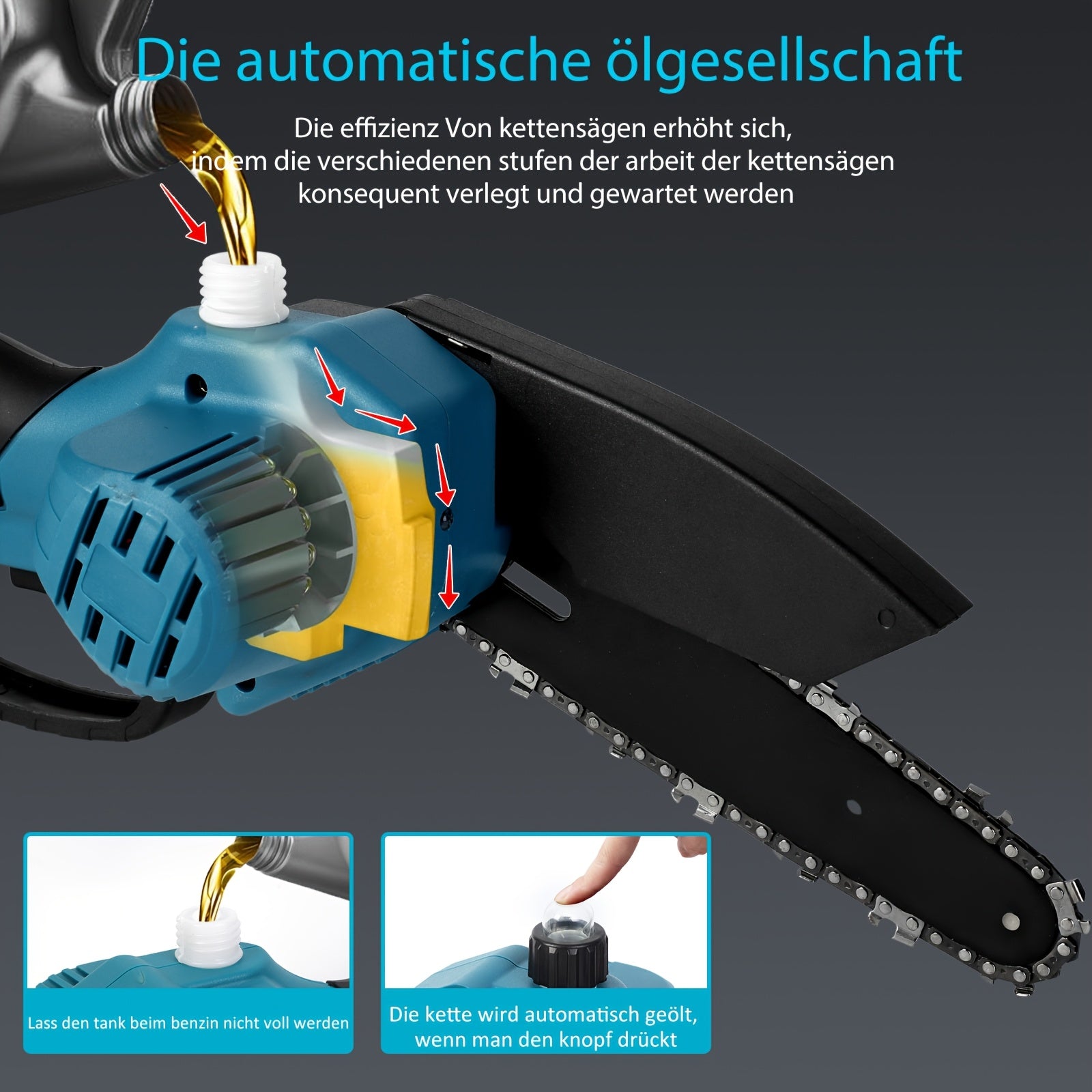 Jemi Tool, 1 Batterie und 1 Kette (Karton) für Terrasse und Garten – Hauptansicht