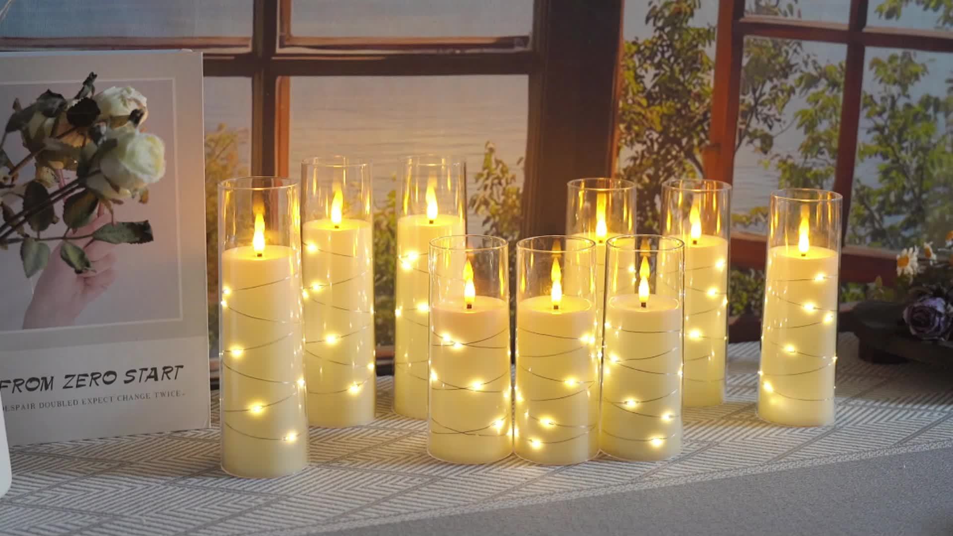 JINYANIA 5er-Pack Flammenlose LED-Kerzen, LED-Beleuchtung für Schlafzimmer und Bett – Detailansicht 7