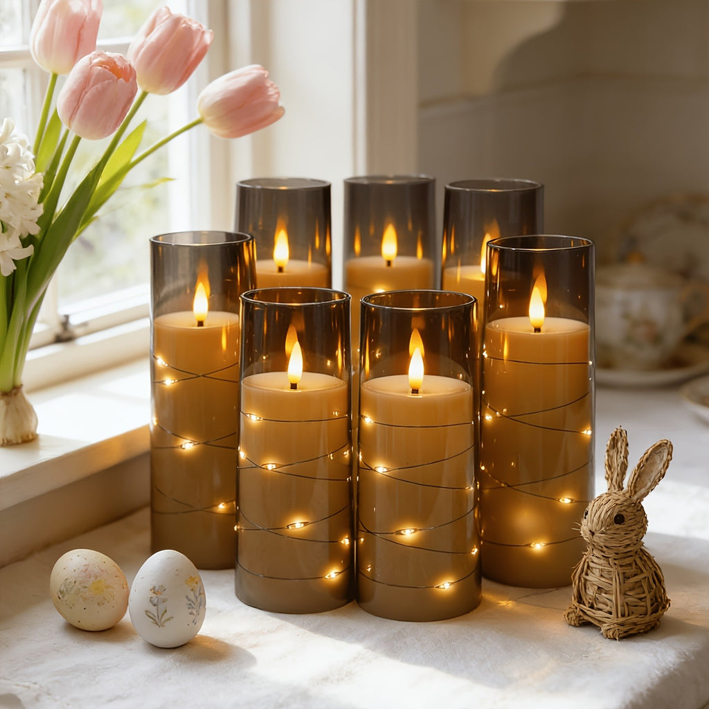 JINYANIA 5er-Pack Flammenlose LED-Kerzen, LED-Beleuchtung für Schlafzimmer und Bett – Detailansicht 8