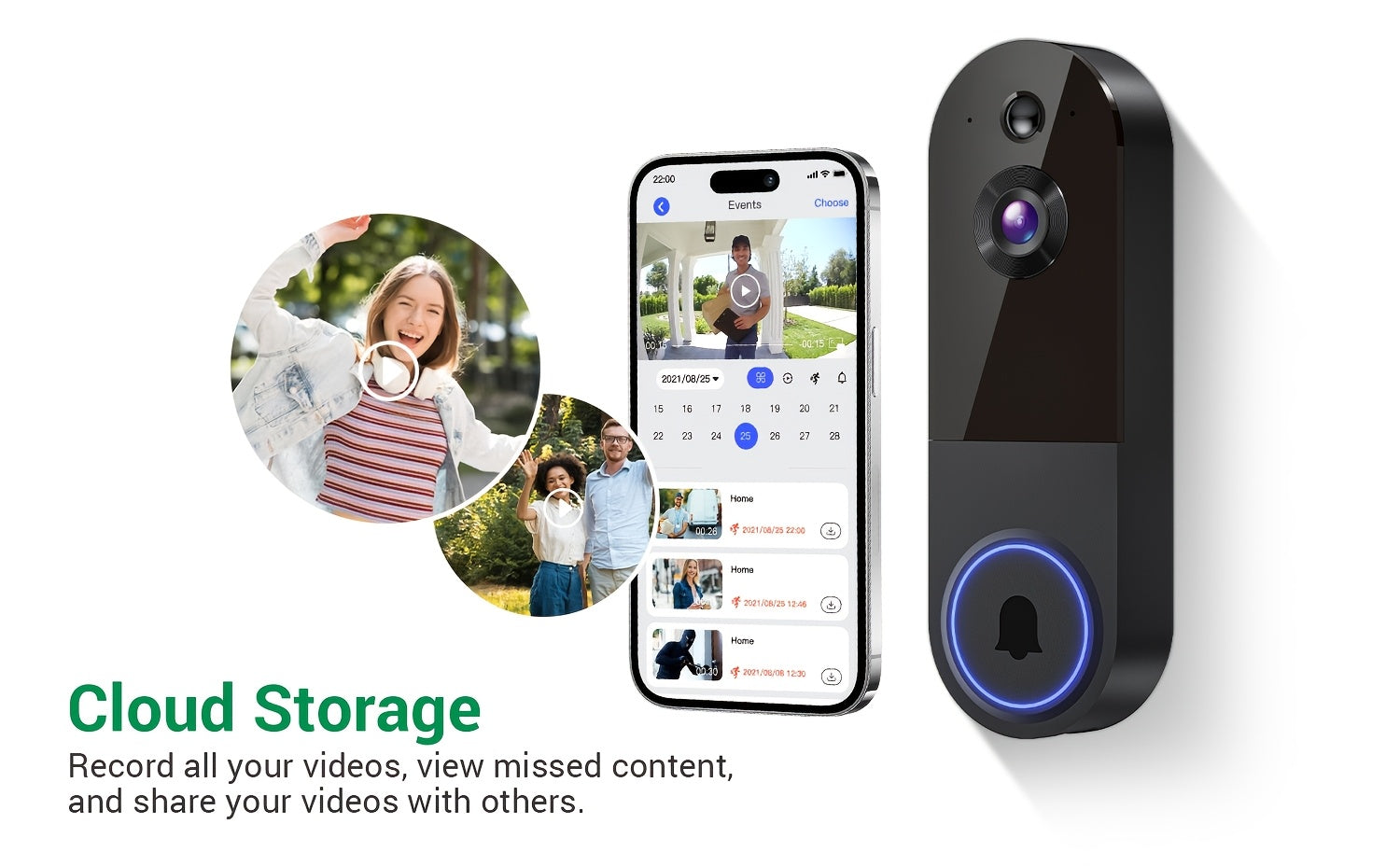 Kabellose Video-Türklingel, 2.4G für Heim-Sicherheitssystem und Alltag – Detailansicht 6