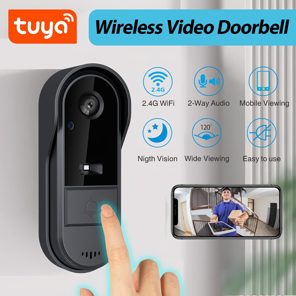 Kabellose Wi-Fi Video Türklingel Kamera, Schwarz für Zuhause und Alltag – Detailansicht 8