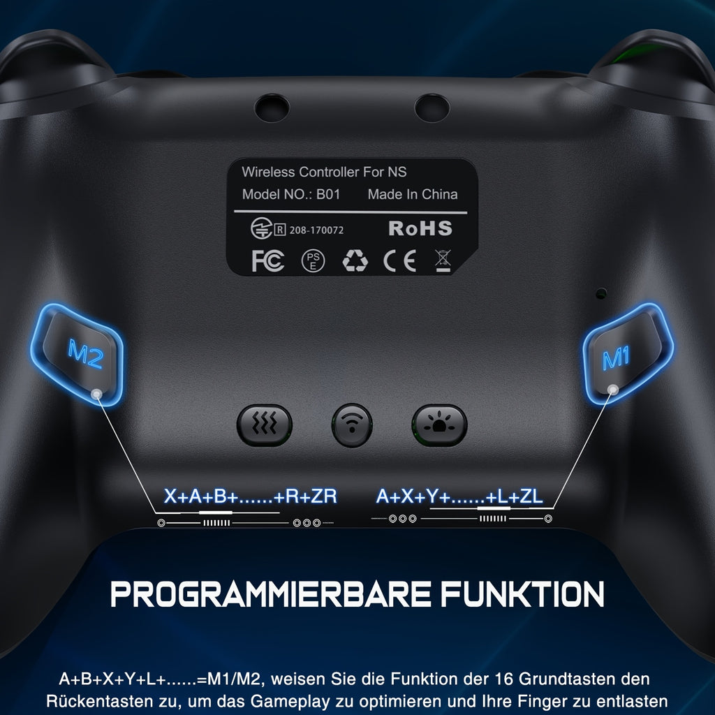 Kabelloser Switch-Controller, Schwarz für Switch und Lite – Detailansicht 5