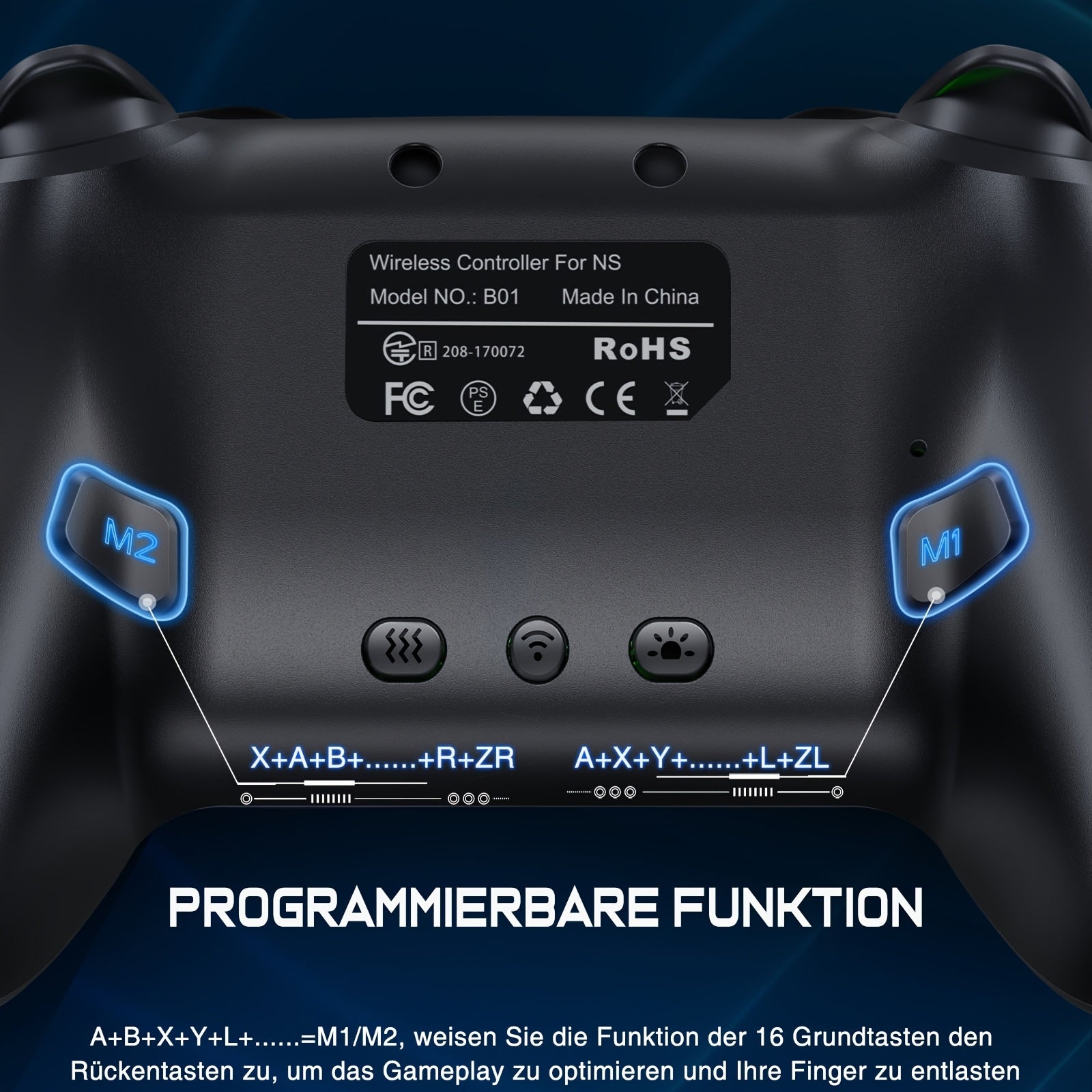 Kabelloser Switch-Controller, Schwarz für Switch und Lite – Detailansicht 5