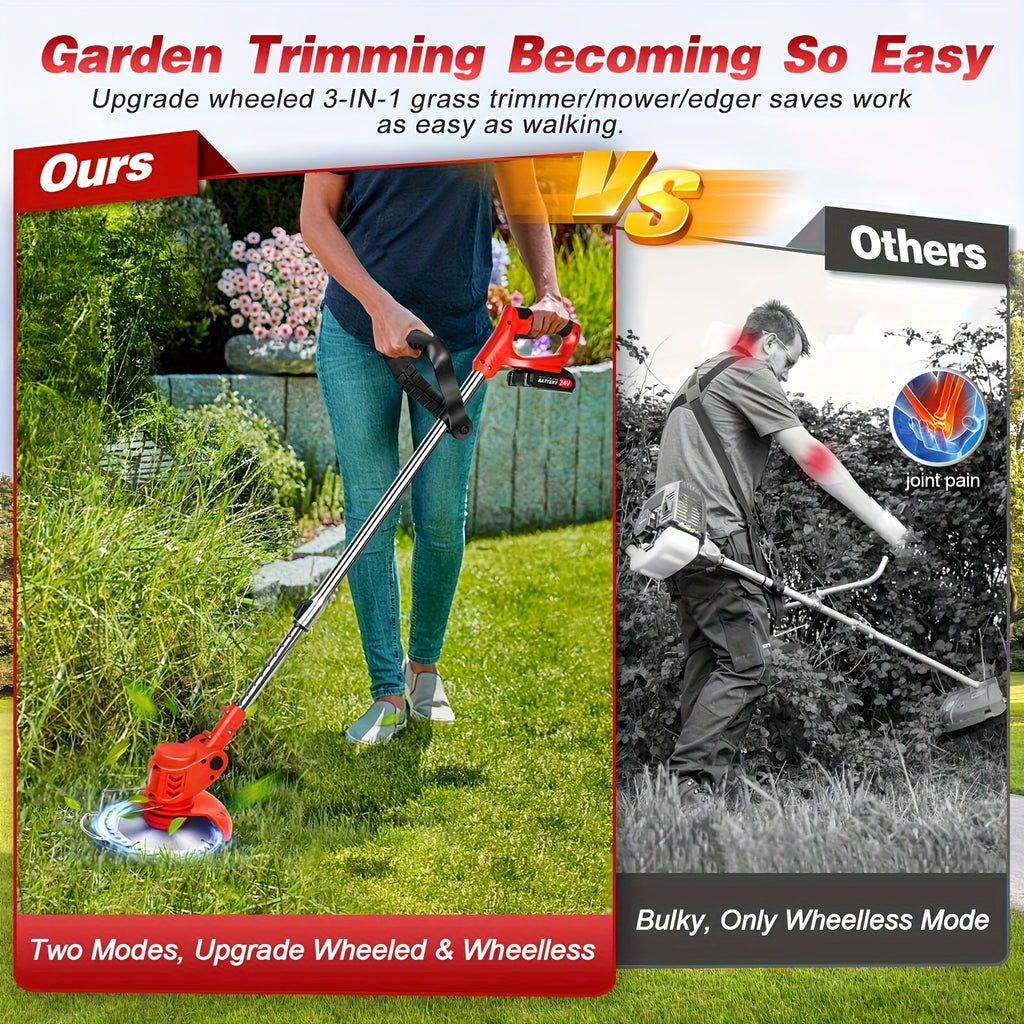 Kabelloser Unkrauttrimmer, 21V für Garten und Terrasse – Detailansicht 2
